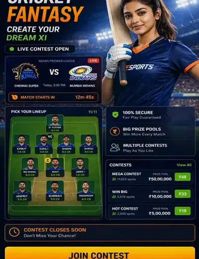 Come (come ludo) fantasy cricket & matchday visual 3